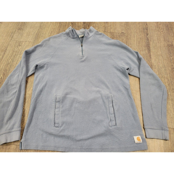 Carhartt Men's dolphin grey waffle knit Sweater - Picture 1 of 5